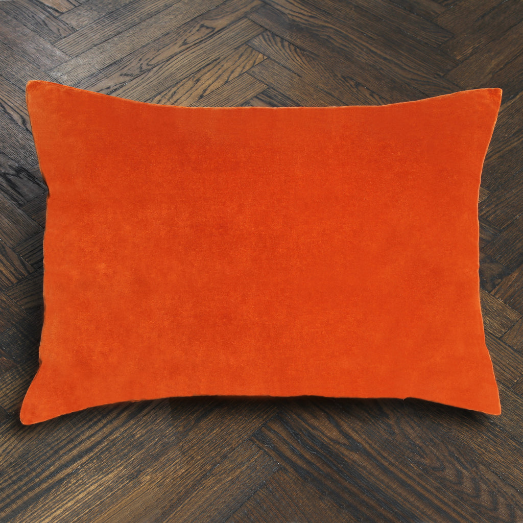 Velourpude betræk, Brændt Orange (50x70)